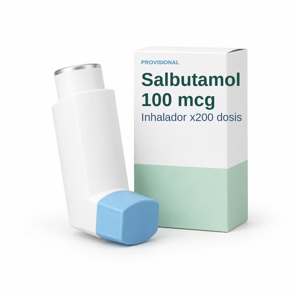 Salbutamol inhalador 100 mcg x200 dosis