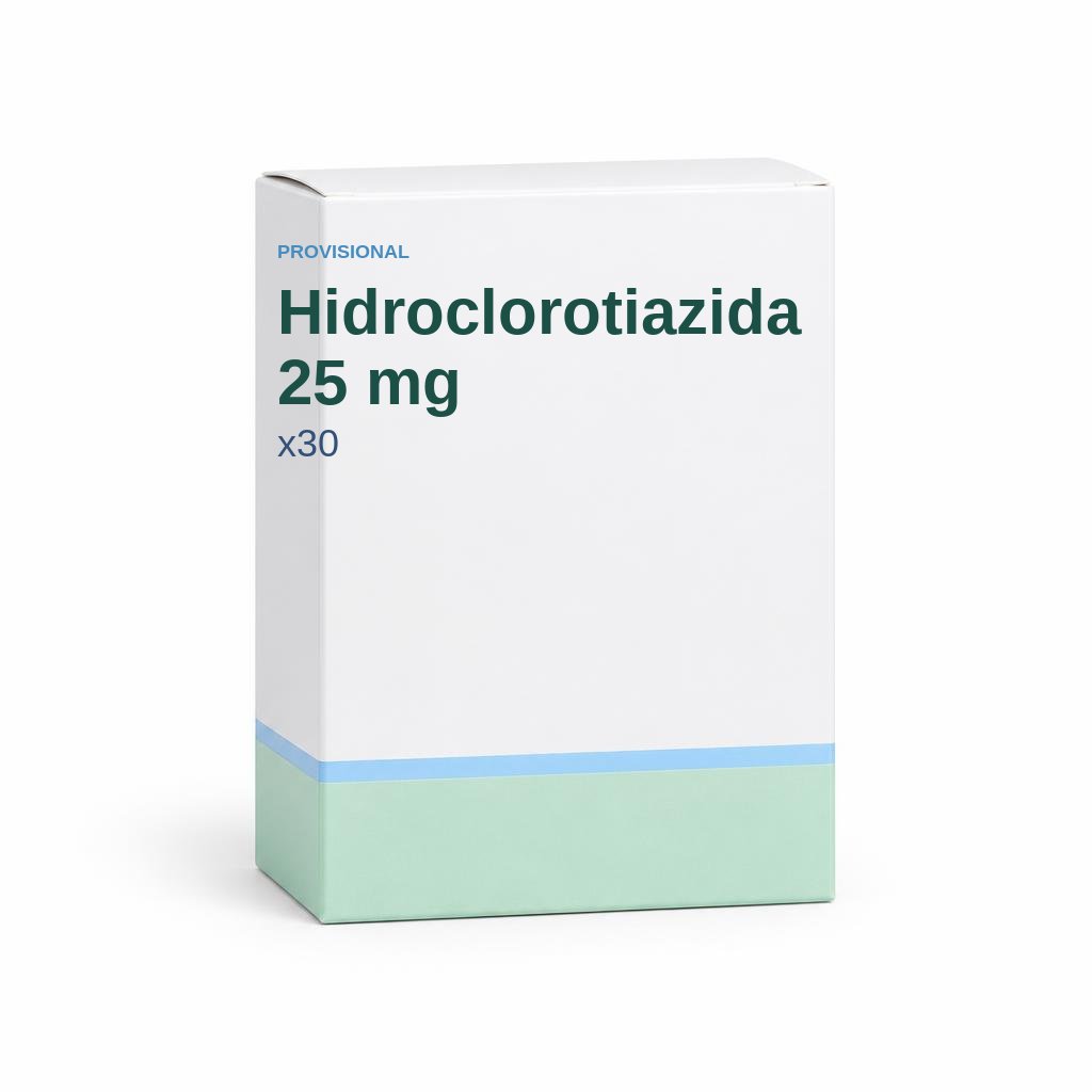 Hidroclorotiazida 25 mg x30