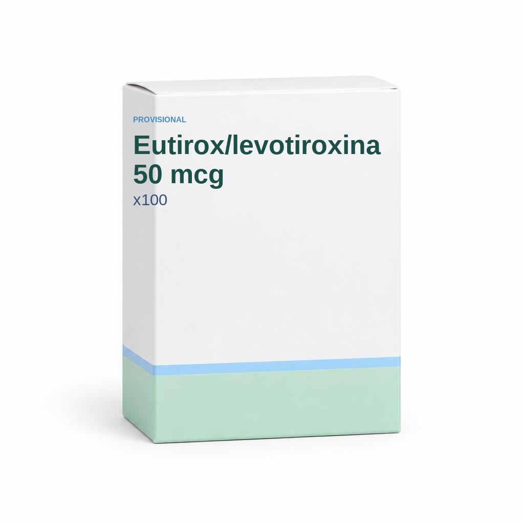 Eutirox/levotiroxina 50 mcg x100